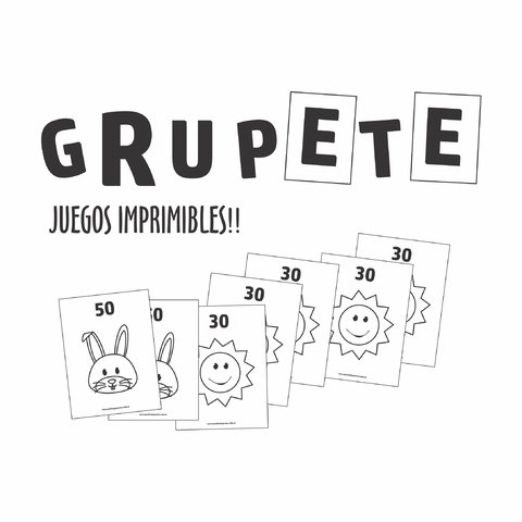 Grupete - 3 Juegos con cartas