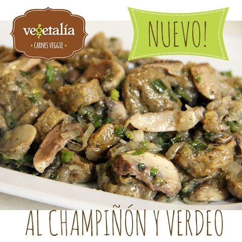 Guisito de seitán al champiñón y verdeo (1/2kg)