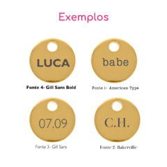 Medalha Personalizada Dourada 10mm - comprar online