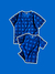 REMERA VICHY azul bordada GRANDES - comprar online