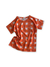 REMERA VICHY naranja bordada - comprar online