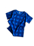 REMERA VICHY azul bordada - comprar online