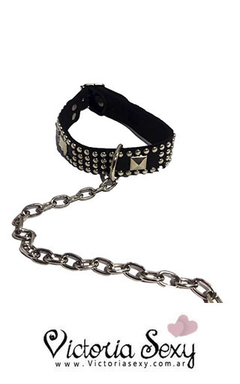 Bondage Collar con correa y tachas art- 1348 - tienda online