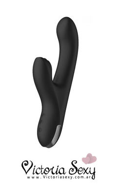 Vibrador doble estimulo con pulsion en clitoris recargable USB Zoe 1 - Art 6827