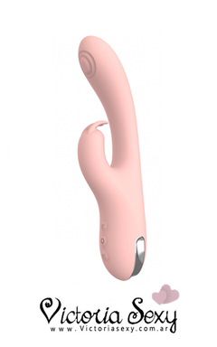 Vibrador doble estimulo con pulsador en punto g recargable USB Zoe 2 - Art 6826