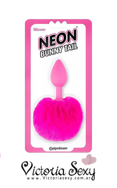 Plug Anal pompon Neon Bunny Tail - Art 5197 - comprar online