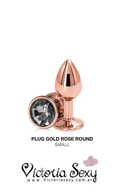 Plug Gold Rose Round S art - 7322