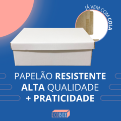 100 Caixas de Papelão Para Sapato Branca 28x18x9,5cm - loja online