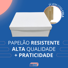 20 Caixas de Papelão Para Coturno/Bota Cano Curto 30x25x11cm - Eco Box