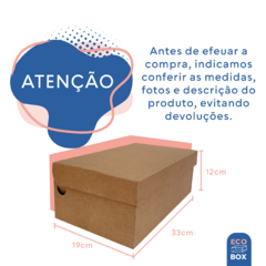 10 Caixas Papelão Para Sapato Tênis 33x19x12cm - Eco Box