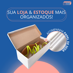 50 Caixas de Papelão Para Sapato Branca 28x12x9,5cm - comprar online