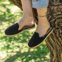 SLIPPERS 2142 LONA NEGRA