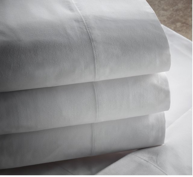 Sábana percal 200 hilos lavado algodón Gris cama de 150/160 cm FUME