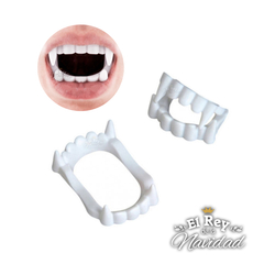 Dientes con colmillos DRACULA - Kit x 12u. - comprar online