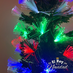 Arbol de Navidad 1,20mt Luminoso con Led y Fibra Optica Multicolor en internet