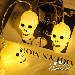 Guirnalda Led Halloween Calaveras 2mts a pila - comprar online