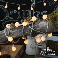 Imagen de Guirnalda luces Bolitas led blanco calido MINI KERMESSE 5mts