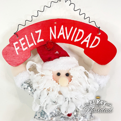 Cartel Colgante con Papa Noel Soft 35cm en internet