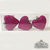 Set x 4 Corazon Glitter Rosa - comprar online