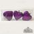 Set x 3 Corazon Glitter Violeta - comprar online