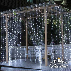 Cortina de Luces Led Blanca Fria 3 x 3mts interconectables - comprar online