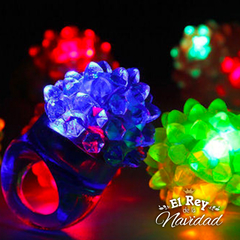 Pack x 12 Anillos Luminosos Silicona Transparentes - El Rey de la Navidad