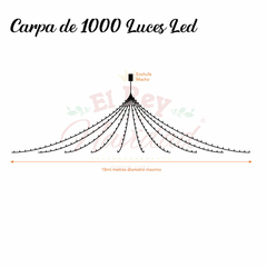 Carpa IMPERIO de 1000 Luces Led Azules Ø18mt - comprar online