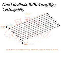 CIELO ESTRELLADO de 1000 Luces Led FIJAS Prolongables - comprar online