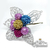 Pick Flor Glitter Plata y Multicolor - comprar online