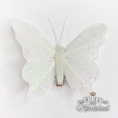 Set x 6 Mariposas de Lujo Blancas de 7,5cm - comprar online