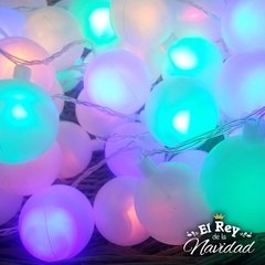 Guirnalda tipo KERMESSE Led Multicolor 9mts / 100 luces 100 pelotitas - El Rey de la Navidad