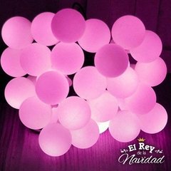 Guirnalda tipo KERMESSE Led Rosa 9mts / 100 luces 100 pelotitas - comprar online