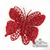 Set x 3 Mariposas Glitter Rojas con clip
