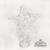 Puntal Estrella Alambre Glitter Blanco 14cm