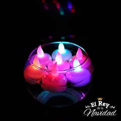 Set x 6 Velas Flotantes Multicolores - El Rey de la Navidad