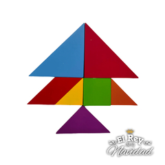 Tangram Puzzle Rompecabezas de Madera - El Rey de la Navidad