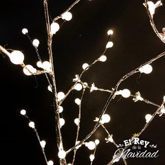 Arbol Luminoso Minimalista Bolitas Led Blanco Calido 1,40mts - comprar online