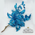 Pick Flor Azul Glitter 20cm