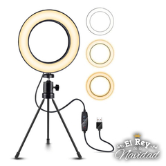 Aro De Luz Led Profesional 16cm con tripode - tienda online