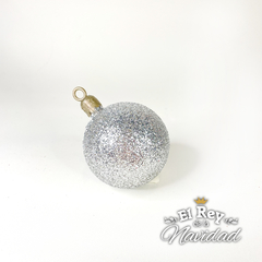 Globo Plata Glitter por Unidad - El Rey de la Navidad