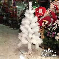 Arbolito Navideño Plumerito Blanco 90cm