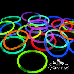 Pack x 100 Pulseras de Neon Quimicas - El Rey de la Navidad