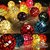 Guirnalda de Luces Led Calidas con Globos de Ratán Multicolor a PILAS - tienda online