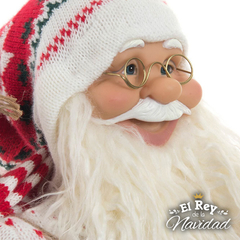 Papa Noel Germano Lujo! 60cm Invernal Blanco - comprar online