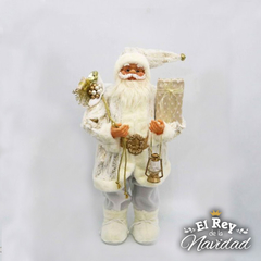 Papa Noel Germano Lujo! 80cm Snow Golden