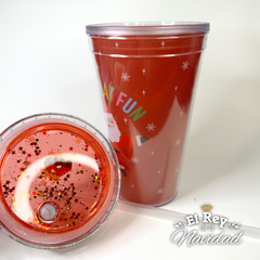 Vaso de Acrilico con Sorbete 450ml - El Rey de la Navidad