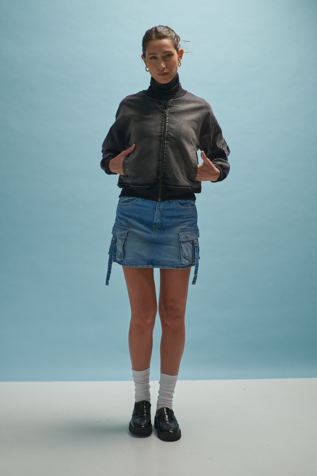 Bombers en jean hotsell