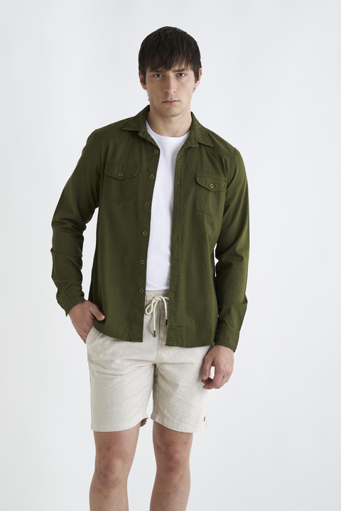 Camisa Posadas Verde Militar - Go North