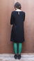 VESTIDO CON MANGAS 3/4 NEGRO - comprar online