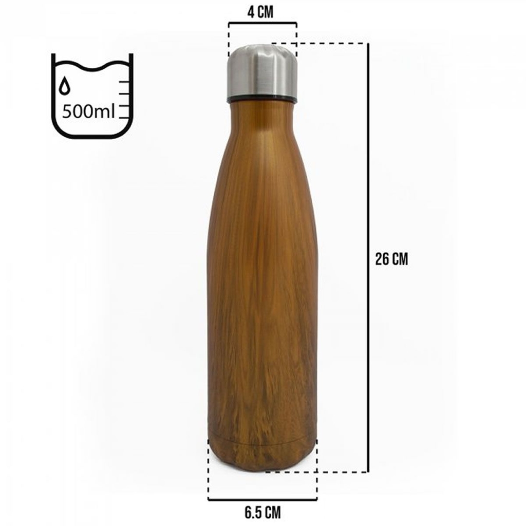 Botella Termica 500 Ml Roble - Comprar en Tienda Pepino